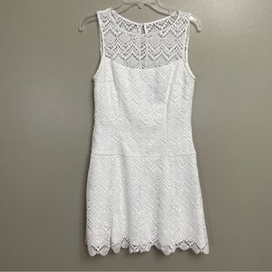 White House Black Market White Lace Mini Dress